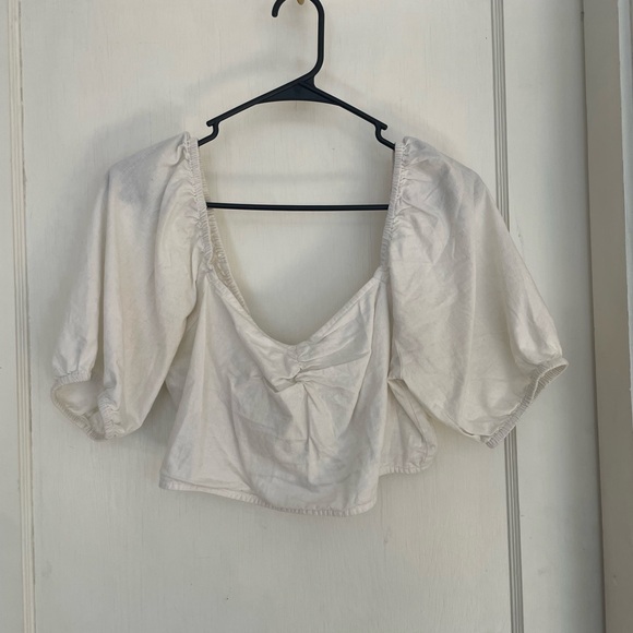 LOFT Cream Puff Sleeve Blouse - Picture 1 of 6